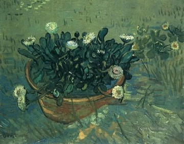  Bowl Painting - Still Life Bowl with Daisies Vincent van Gogh